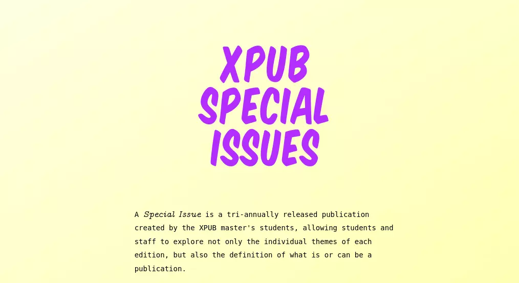 Special Issues